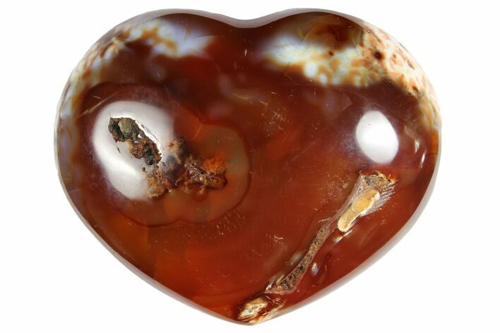 Colorful Carnelian Agate Heart #121542